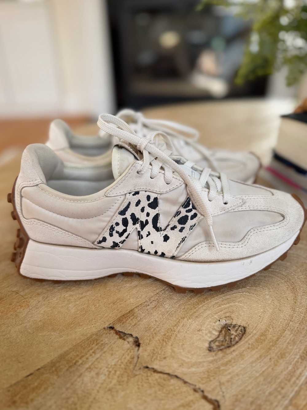 New Balance 327 Women's Leopard Accent Casual Sneaker